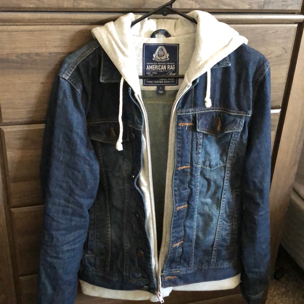 Denim Jacket - Built in hoodie